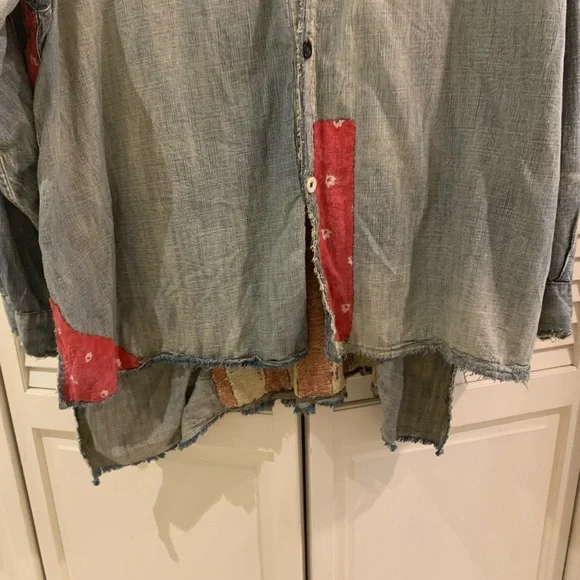 MAGNOLIA PEARL-RARE-AMERICAN INDIAN ON DENIM WORKSHIRT - Picture 4 of 10